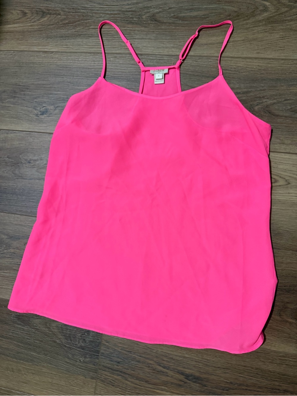 J. Crew Neon Pink Spaghetti Strap Cami